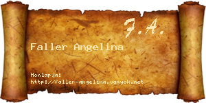 Faller Angelina névjegykártya